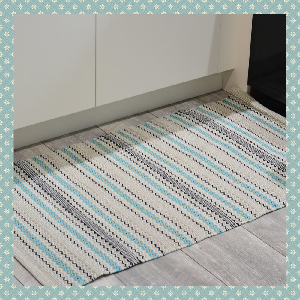 Patterned Striped Rug